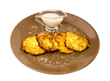 Ekşi kremalı patates gözlemesi.