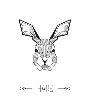 Geometrik tavşan illüstrasyon
