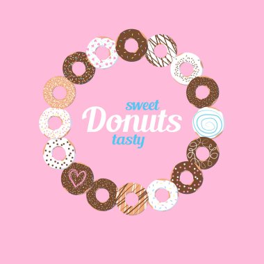 çörek ile pembe kart