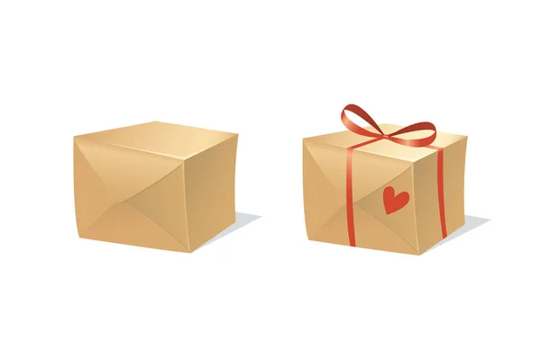 Twoo Geschenkboxen — Stockvektor