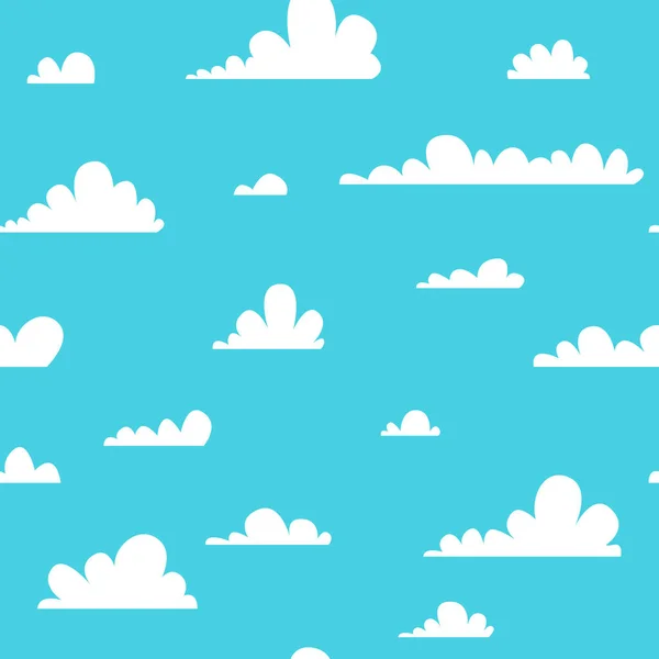 Seamless pattern with clouds — Stock Vector