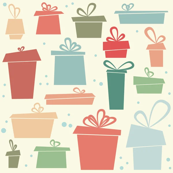 Geschenkboxen Muster — Stockvektor
