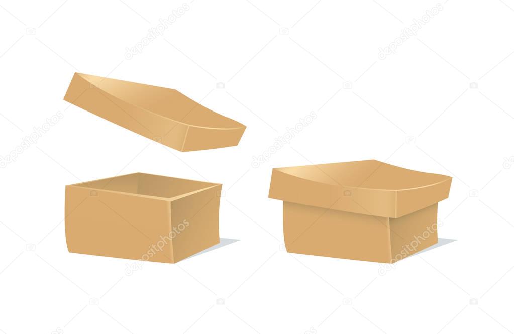 cartoon cardboard boxes