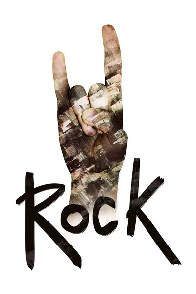 Hand textured rock — Stock Photo, Image