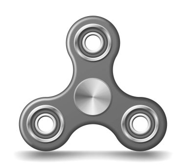 Gerçekçi el kıpır spinner oyuncak - stres ve anksiyete Rölyef. Çelik renk spinner oyuncak.