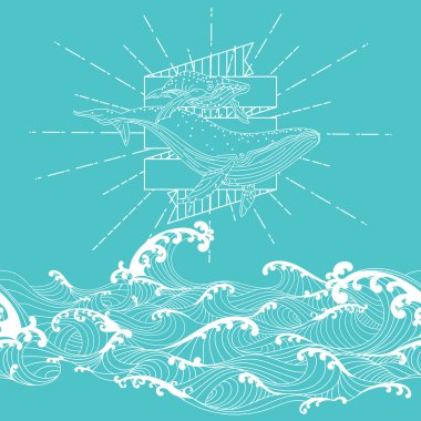 Elle çizilmiş fantezi sorunsuz doodle Japon tarzı