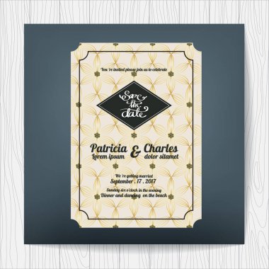 Düğün davetiye kartı şablonları lüks Tema