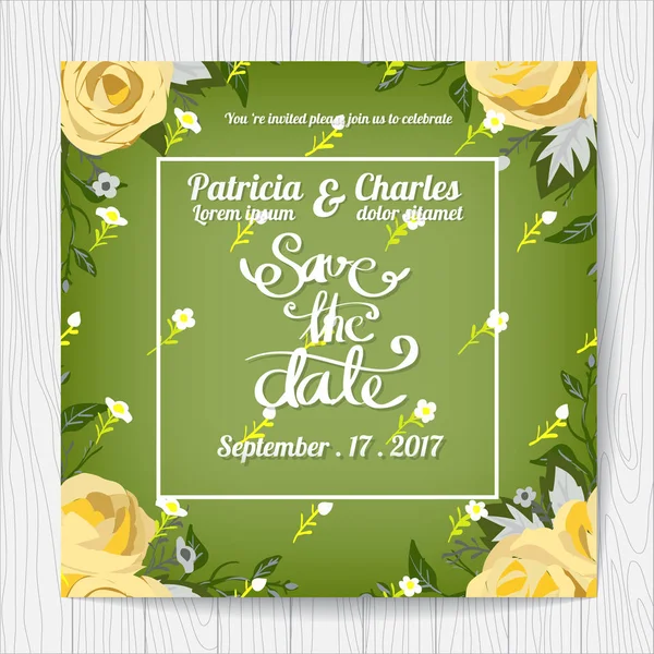 Düğün davetiye kartı Şablonlar, çiçek gül çiçeği sorunsuz 