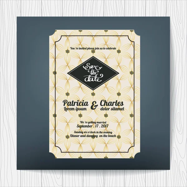 Düğün davetiye kartı şablonları lüks Tema