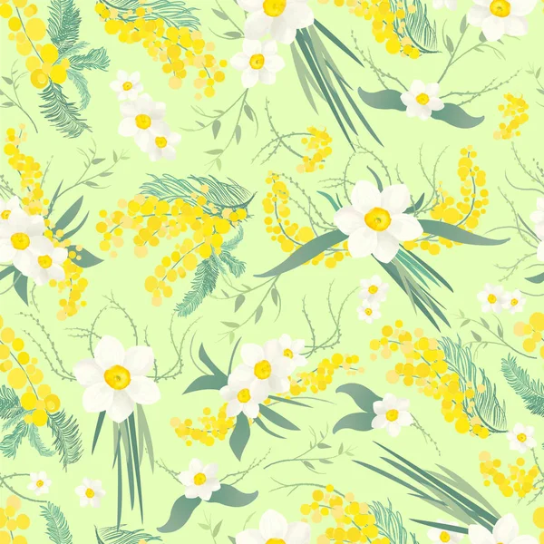 Frühlingsblumen-Muster — Stockvektor