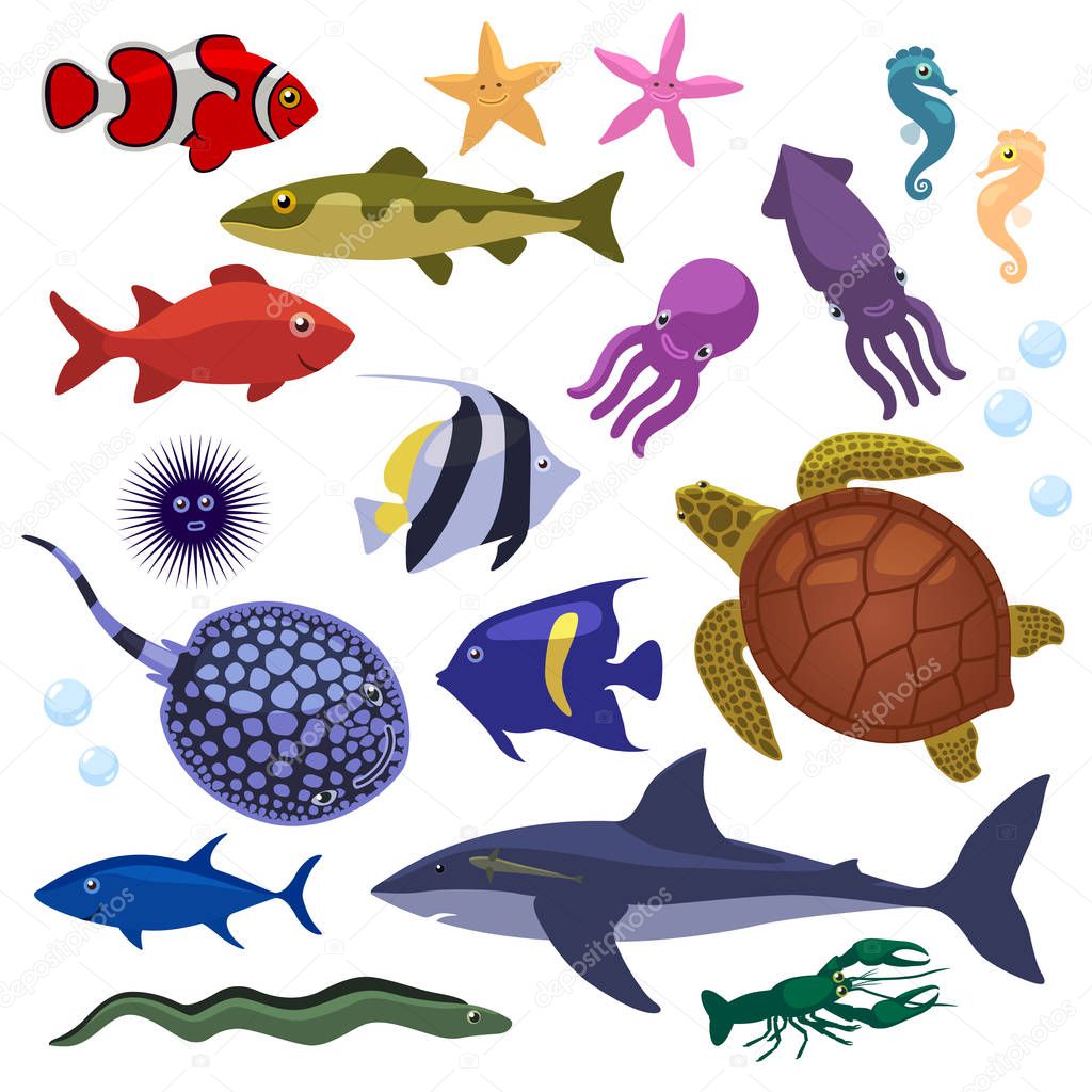 Underwater Inhabitants sea life for kids