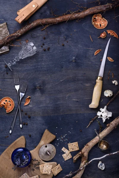 Fondo culinario, mesa con cocina, restaurante m — Foto de Stock