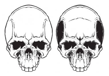 Kötü kafatası esnaf. Çizgi film karakteri