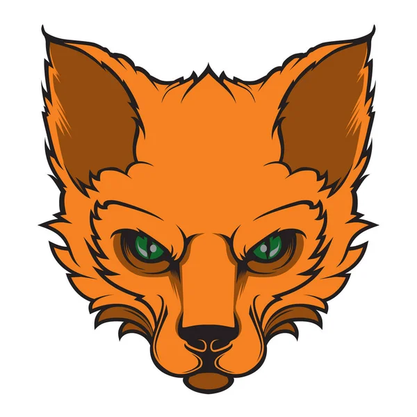 Mascota Fox para un equipo deportivo sobre fondo blanco — Archivo Imágenes Vectoriales