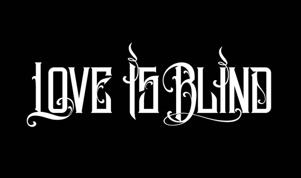 O amor é cego. Estilo de tatuagem —  Vetores de Stock
