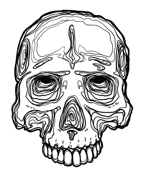 Ilustración del cráneo de dibujos animados — Archivo Imágenes Vectoriales