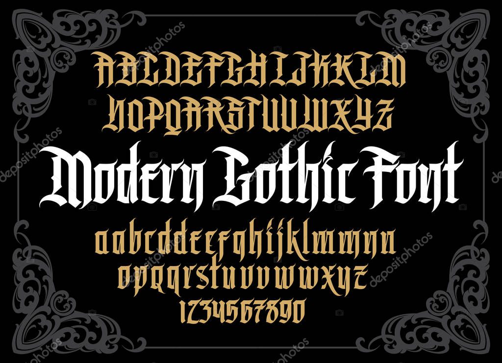 Vector retro alphabet. Vintage font. Typography for labels, headlines, posters etc.