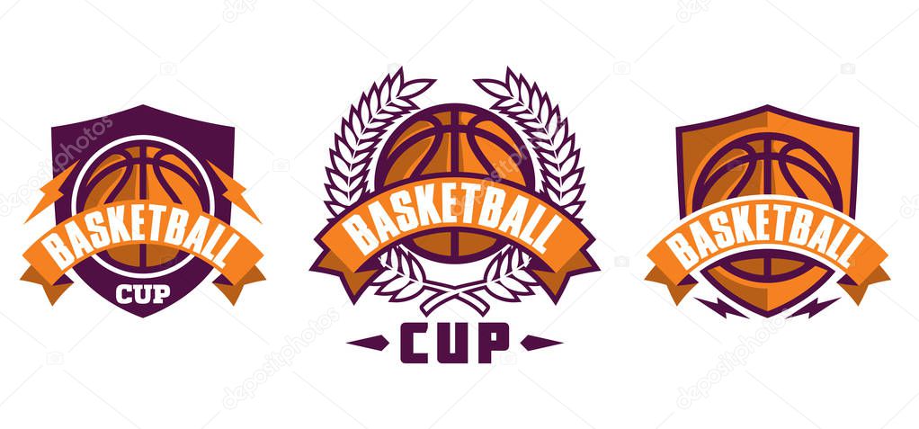 Set of basketball sport icons
