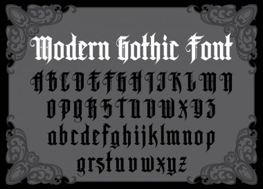 Modern Gotik yazı tipi