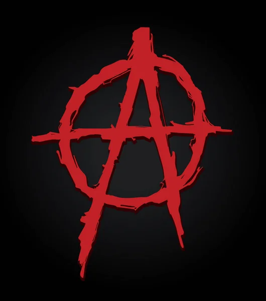 Grungy Illustration Anarchy Symbol — Stock Vector
