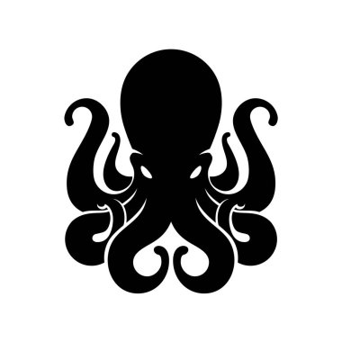 Açık renkli bir ahtapot silüeti