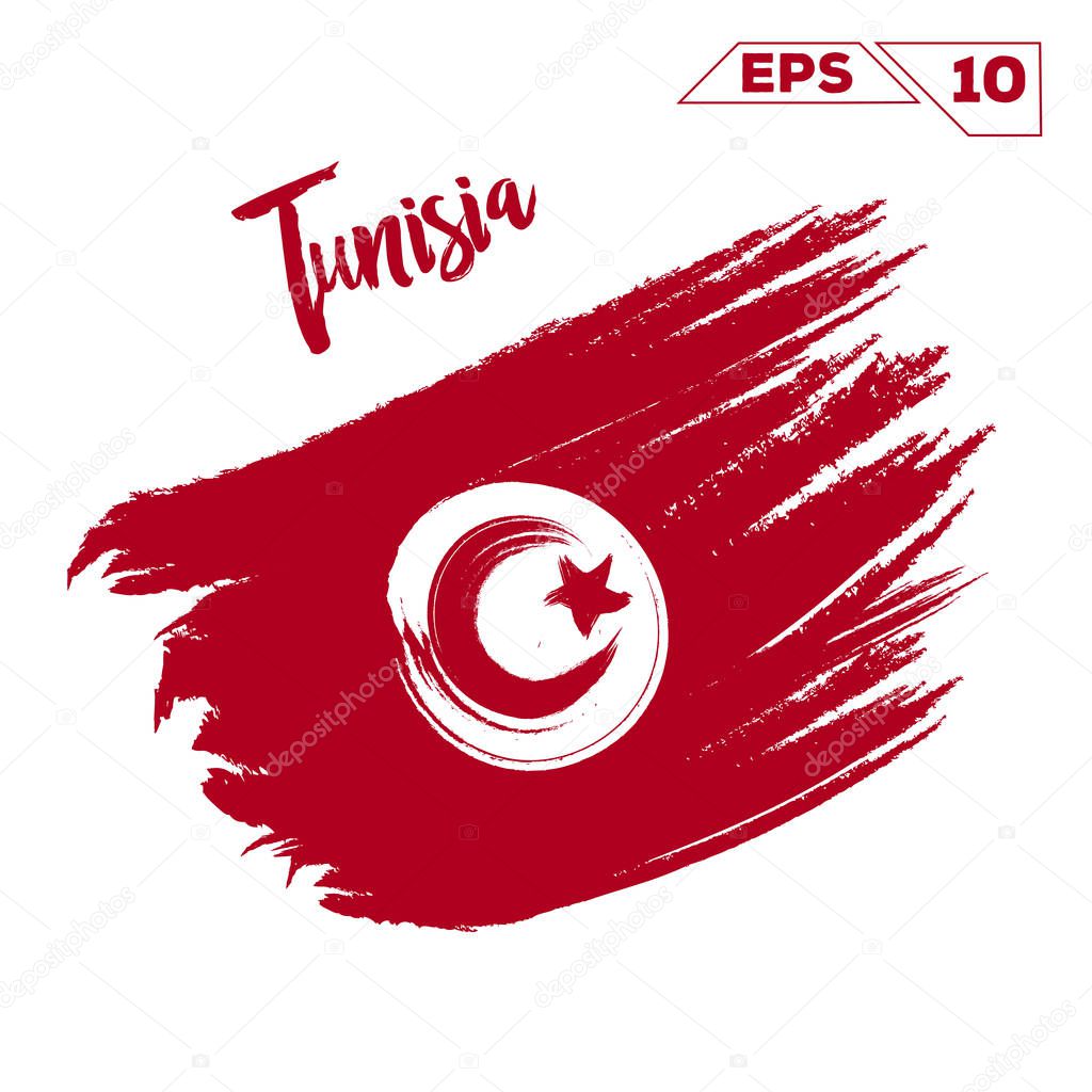Download Tunisia flag brush strokes painted — Stock Vector © y6uca ...