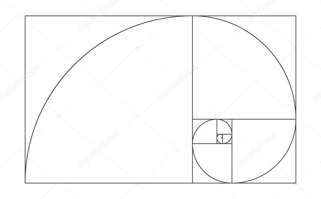 黄金比テンプレート ベクトル図 — ストックベクター © y6uca #166486026