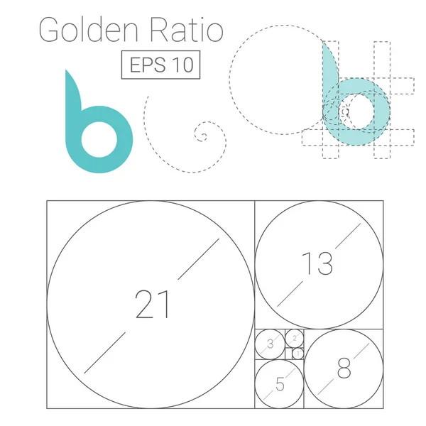 Golden Ratio Template Logo Vector Illustration Fibonacci Larastock