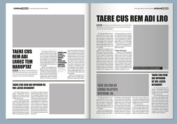 bir gazetenin klasik tasarım