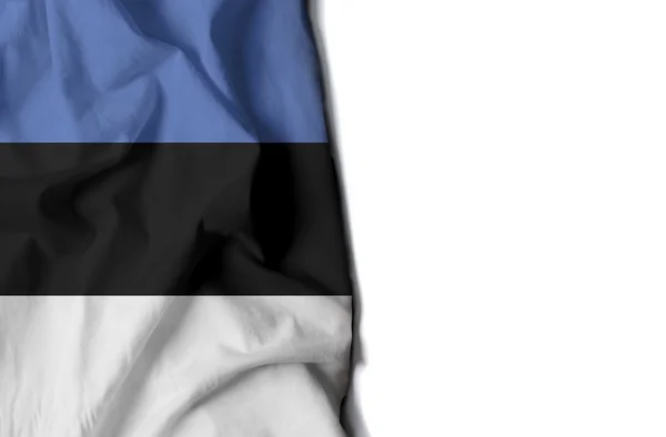 Bandera arrugada estonia, espacio para el texto —  Fotos de Stock