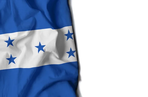 Hondurese gerimpeld vlag, ruimte voor tekst — Stockfoto