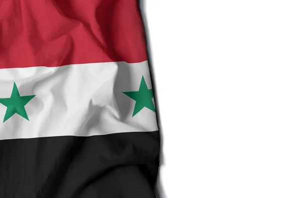 Drapeau ridé syria, espace pour le texte — Photo