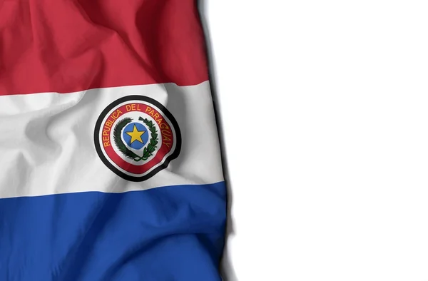 Paraguay gerimpeld vlag, ruimte voor tekst — Stockfoto