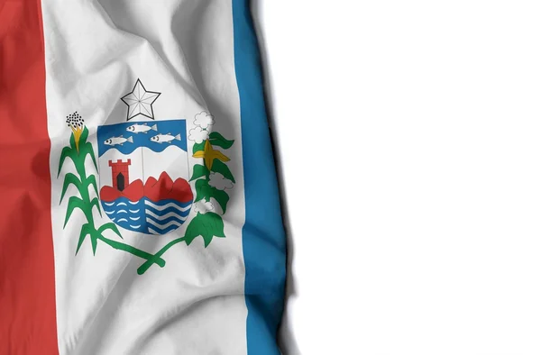 Alagoas buruşuk bayrak, metin için yer — Stok fotoğraf