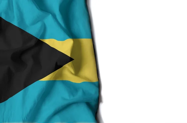 Bahamalar buruşuk bayrak, metin için yer — Stok fotoğraf