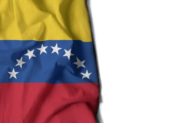Venezuela s vráskami vlajka, prostor pro text — Stock fotografie