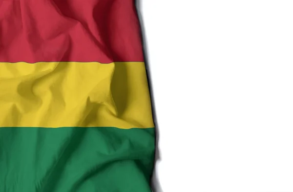 Bolivien zerknitterte Flagge, Platz für Text — Stockfoto