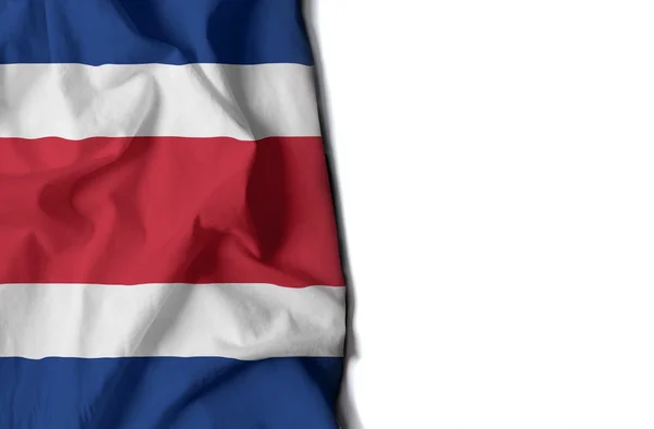 Costa Rica-i ráncos zászló, a terület a szöveg — Stock Fotó