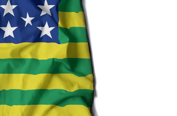 Goiás enrugado bandeira, espaço para texto — Fotografia de Stock