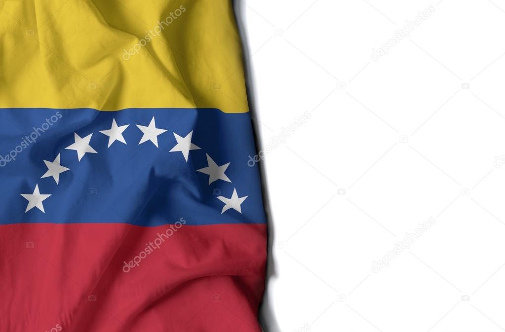 venezuela wrinkled flag, space for text