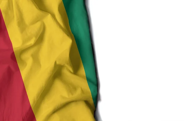 Γουινέα ζαρωμένο σημαία, χώρο για το κείμενο — Φωτογραφία Αρχείου