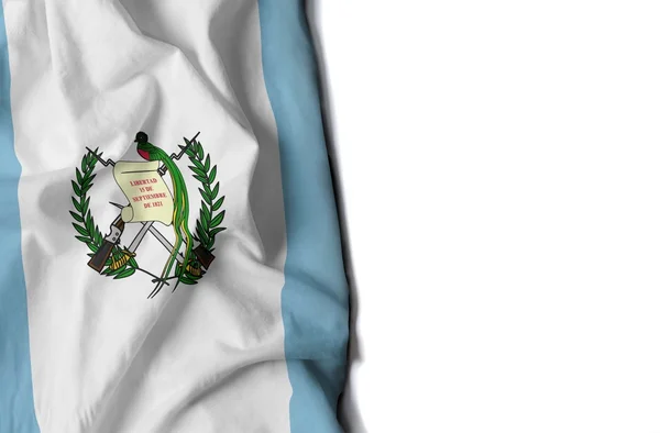 Guatemala gerimpeld vlag, ruimte voor tekst — Stockfoto