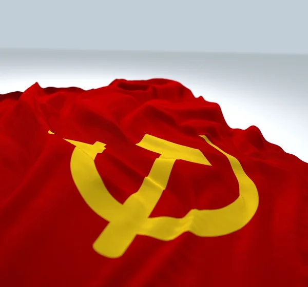 Communistische vlag zwaaien — Stockfoto