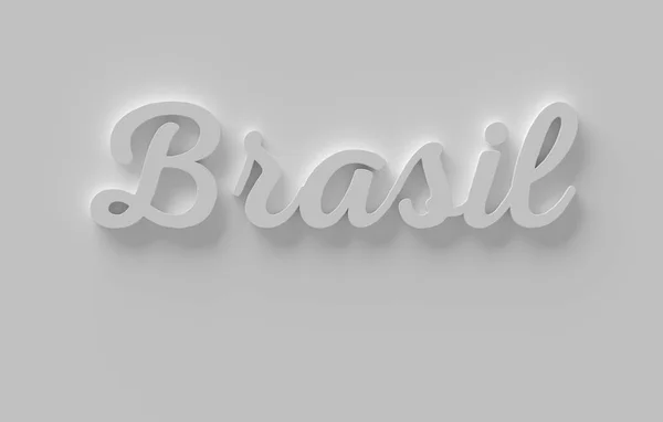 Limpe 3d palavra Brasil — Fotografia de Stock