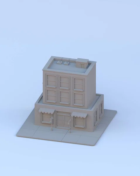 Mini city gebouw — Stockfoto