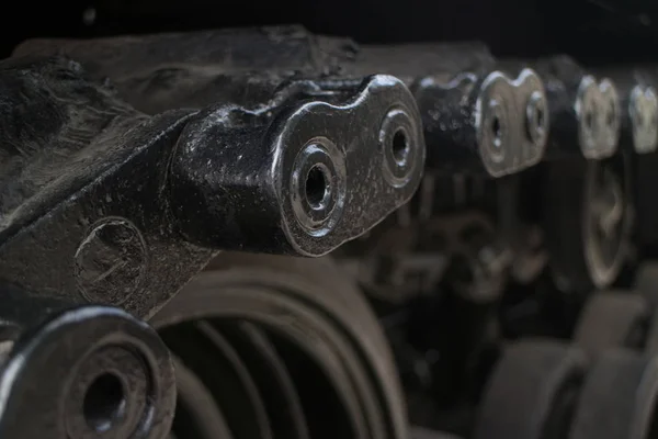 Aşırı yakın sığ lastik linklere detayını kadar ABD Ordusu tank sergilenen Vietnam esir