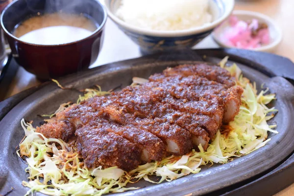 Ton Yaba japán hagyományos steak — Stock Fotó