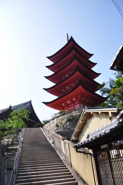 Pětipodlažní pagoda v Hirošimě — Stock fotografie