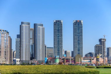 Dalian şehrin modern binalar