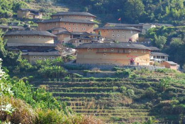 Fujian tulou Çin kırsal konut